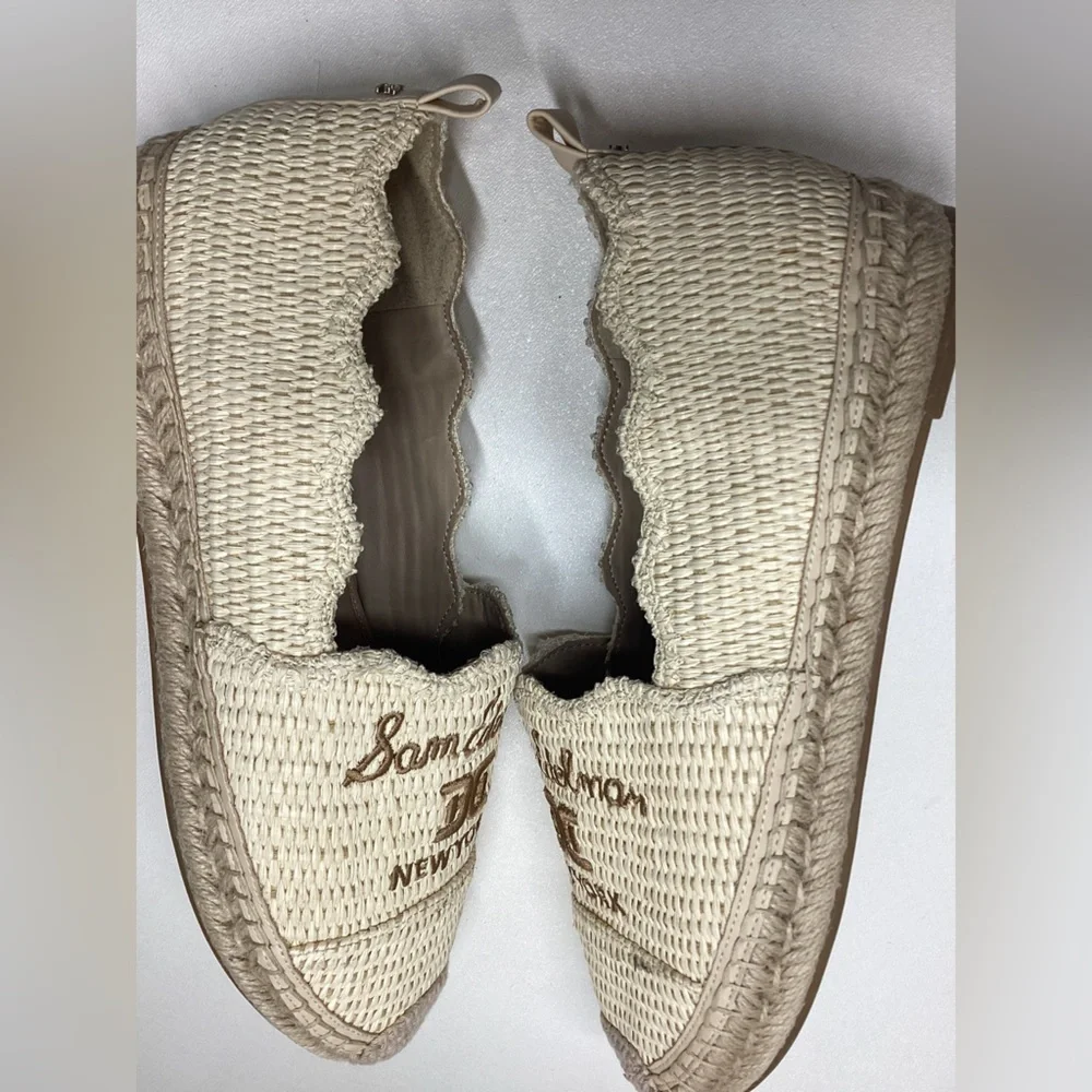 Sam Edelman Karla Espadrille Slip On Linen Raffia Size 9